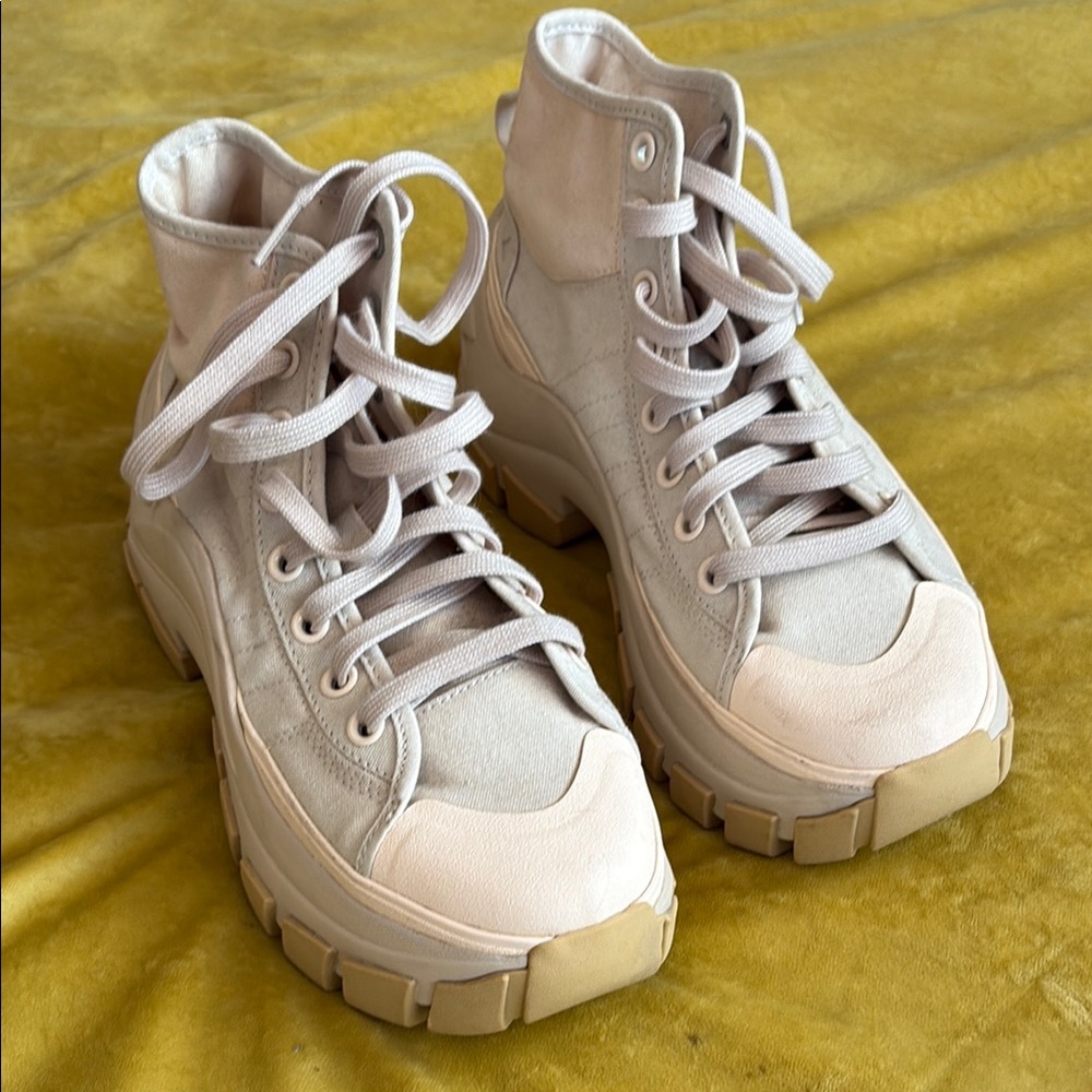 Adidas Stylish Cream High-Top Women's Sneakers
